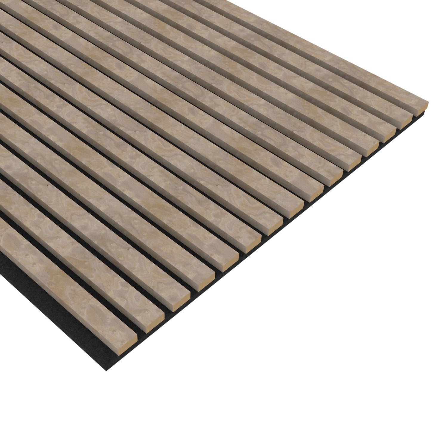 Stone Acoustic Wood Wall Panel Thin Slat Series 1 - 240x60cm