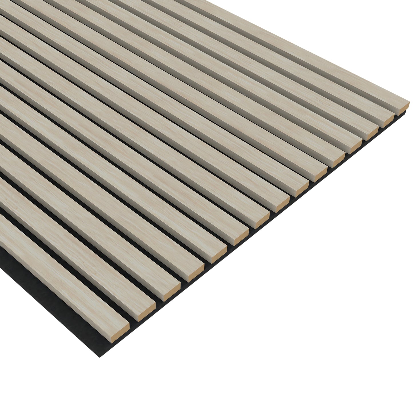 White Acoustic Wood Wall Panel Thin Slat Series 1 - 240x60cm