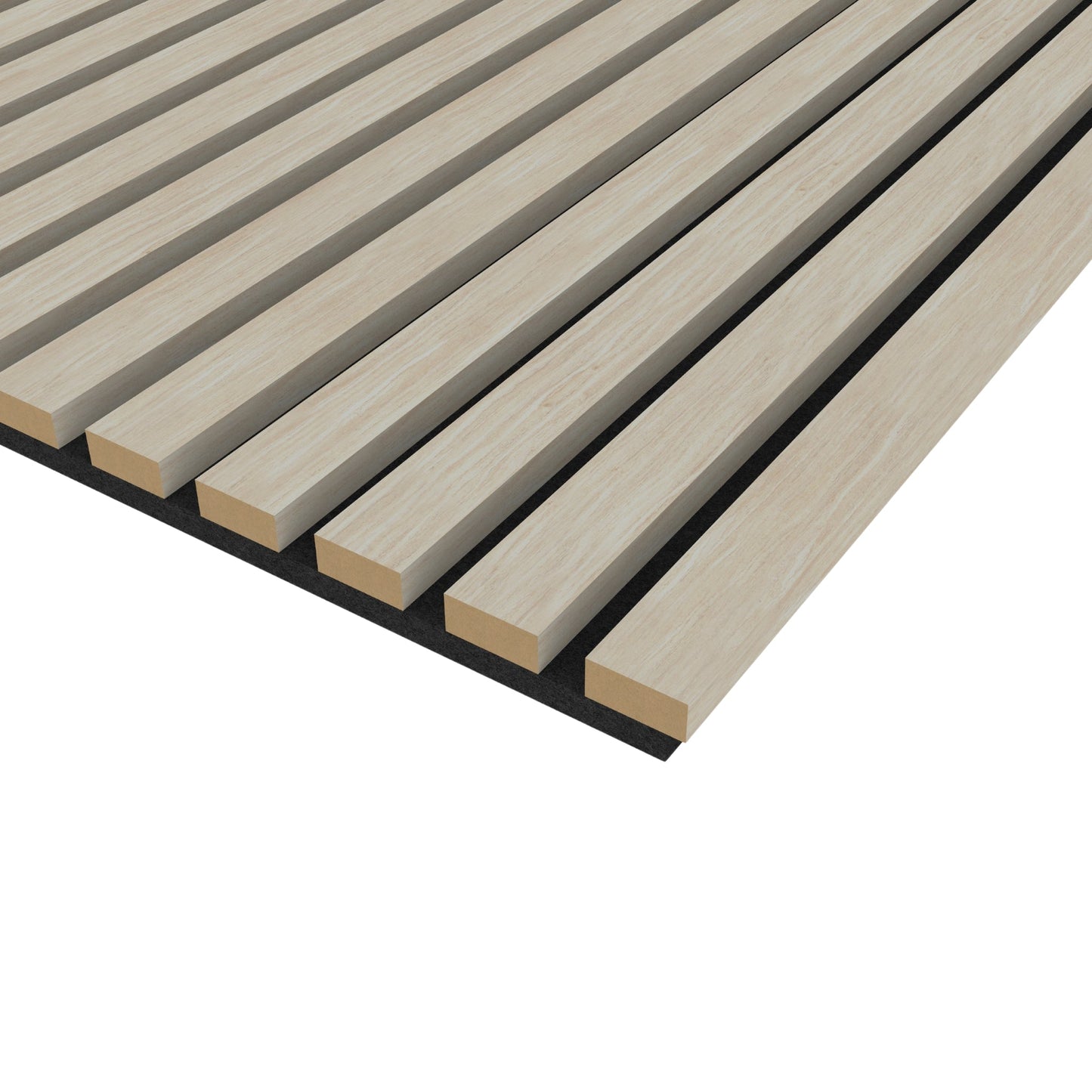 White Acoustic Wood Wall Panel Thin Slat Series 1 - 240x60cm