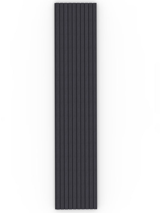 Black Acoustic Wood Wall Panel Wide Slat Series 2 - 240x60cm