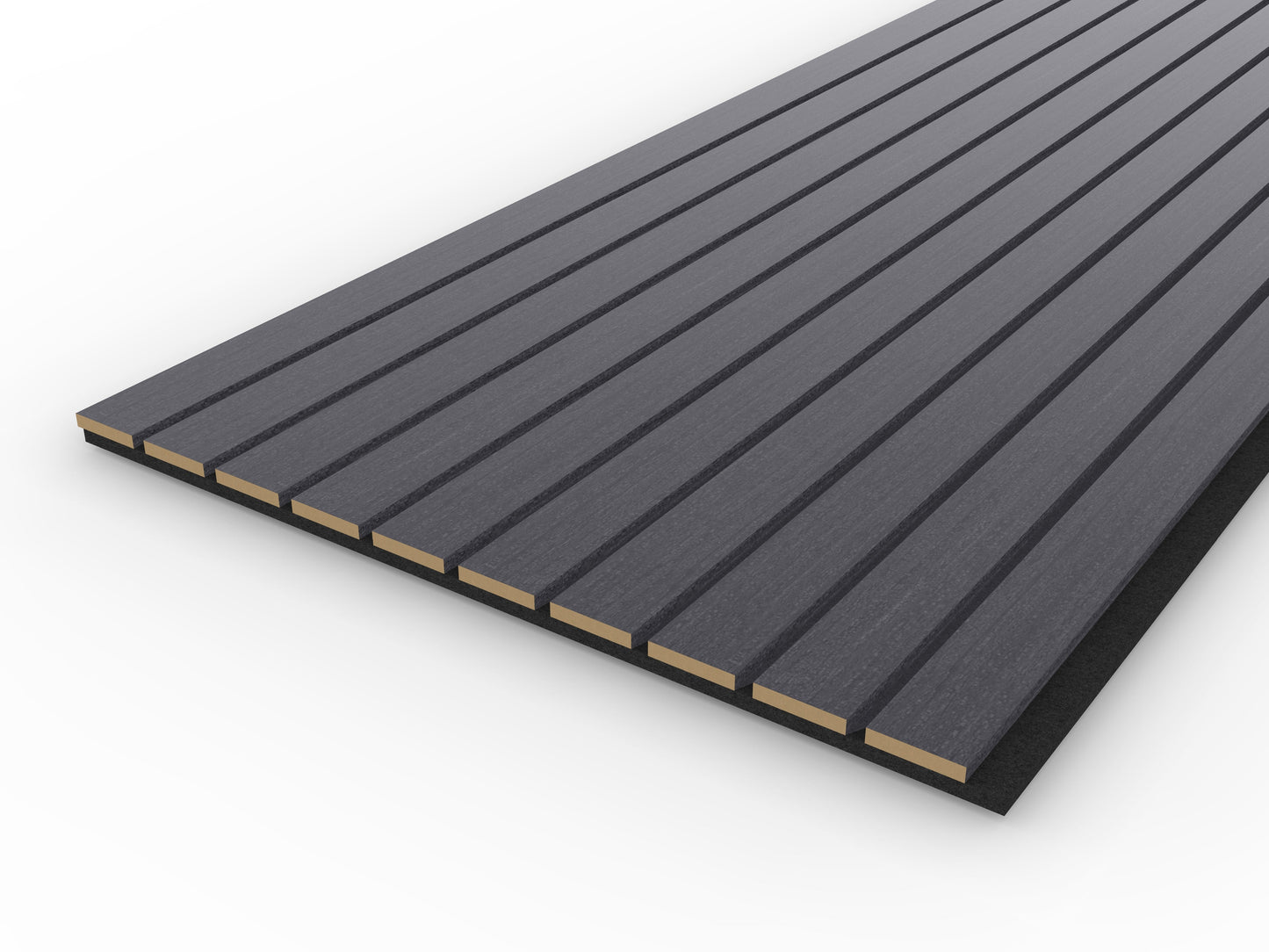 Black Oak Acoustic Wood Wall Panel Wide Slat Series 2 Sample