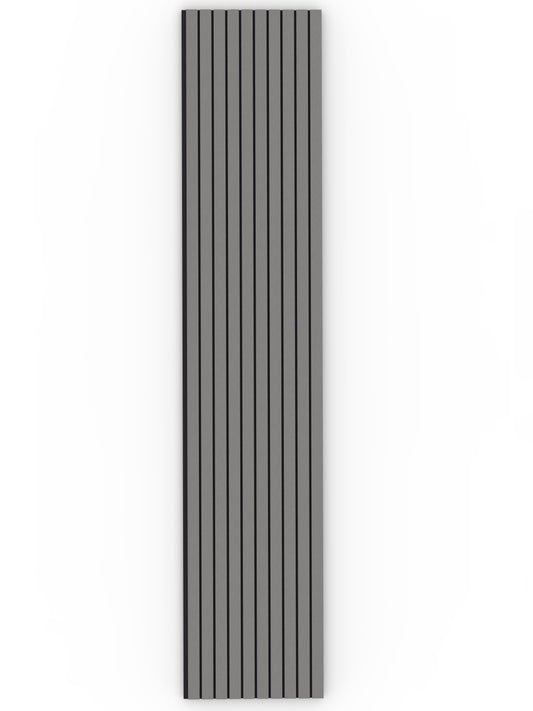 Grey Acoustic Wood Wall Panel Wide Slat Series 2 - 240x60cm