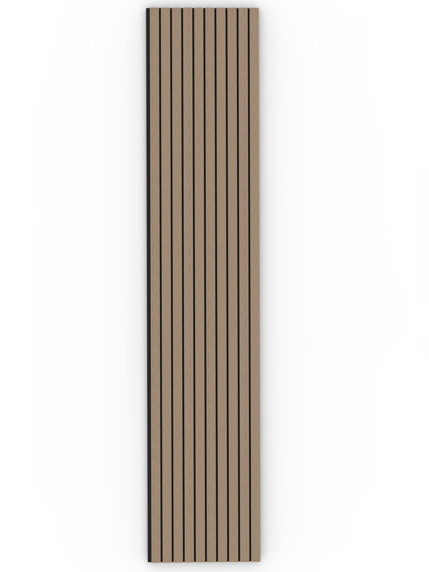 Walnut Acoustic Wood Wall Panel Wide Slat Series 2 - 240x60cm