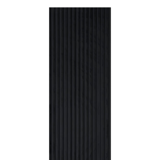 Black Velour Acoustic Panel Curved Slat - 240x60cm