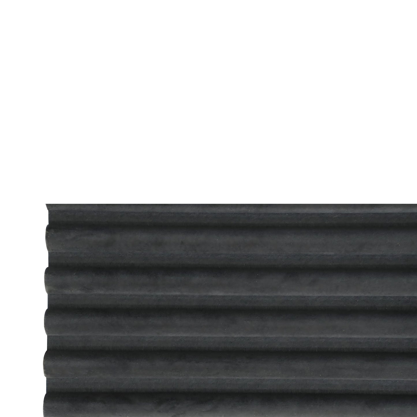 Black Velour Acoustic Panel Curved Slat - 240x60cm