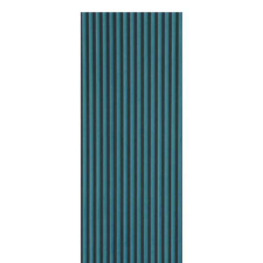 Blue Velour Acoustic Panel Curved Slat - 240x60cm