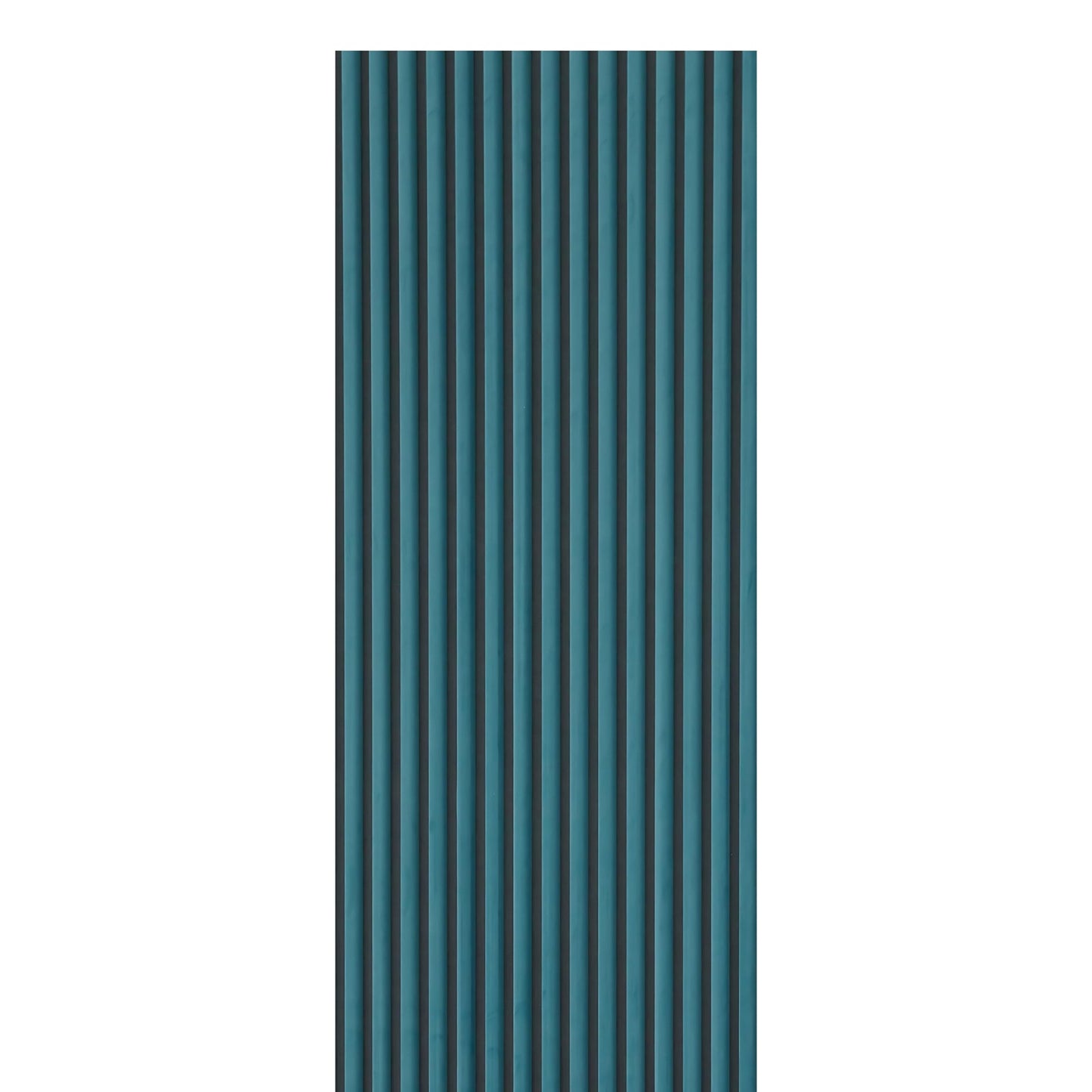 Blue Velour Acoustic Panel Curved Slat Sample