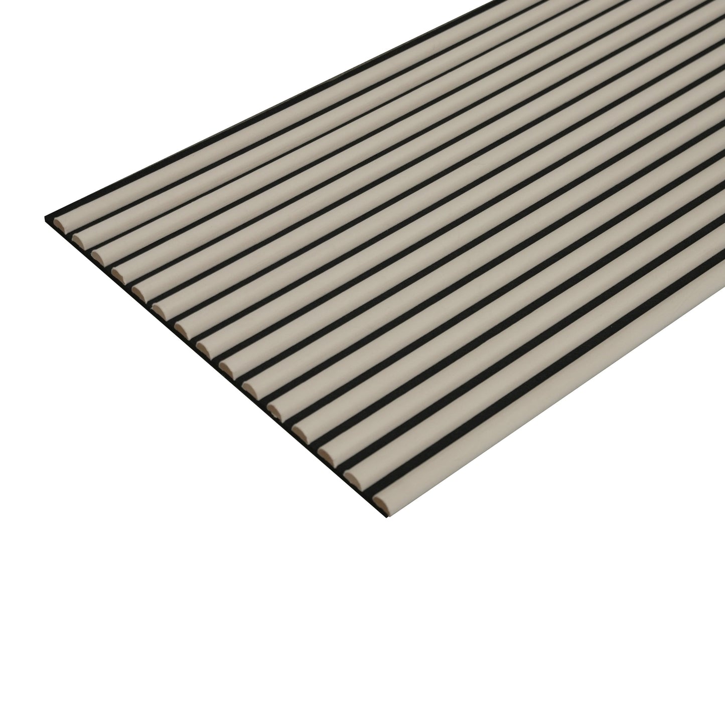 Cream Velour Acoustic Panel Curved Slat Sample