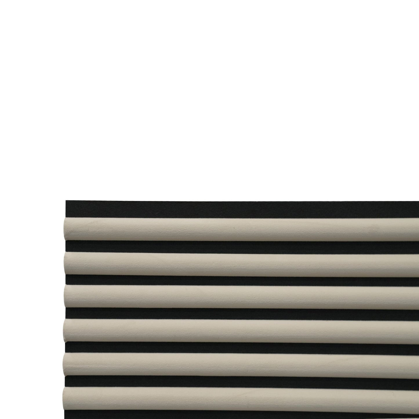 Cream Velour Acoustic Panel Curved Slat - 240x60cm