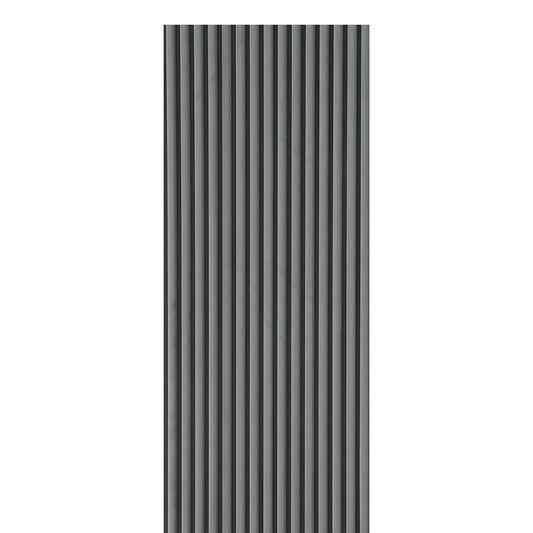 Dark Grey Velour Acoustic Panel Curved Slat - 240x60cm