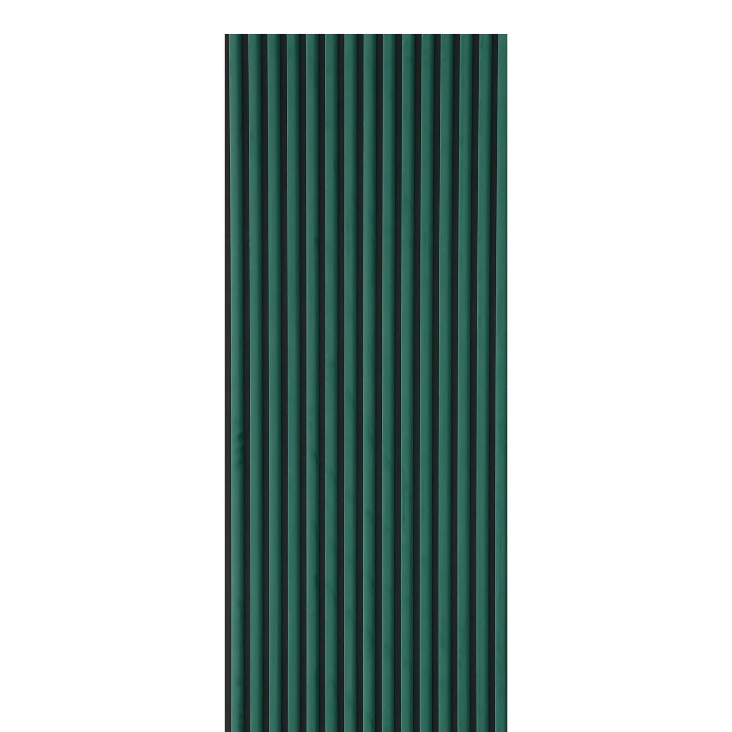 Green Velour Acoustic Panel Curved Slat - 240x60cm