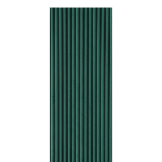 Green Velour Acoustic Panel Curved Slat - 240x60cm