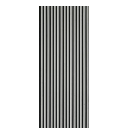 Grey Velour Acoustic Panel Curved Slat - 240x60cm