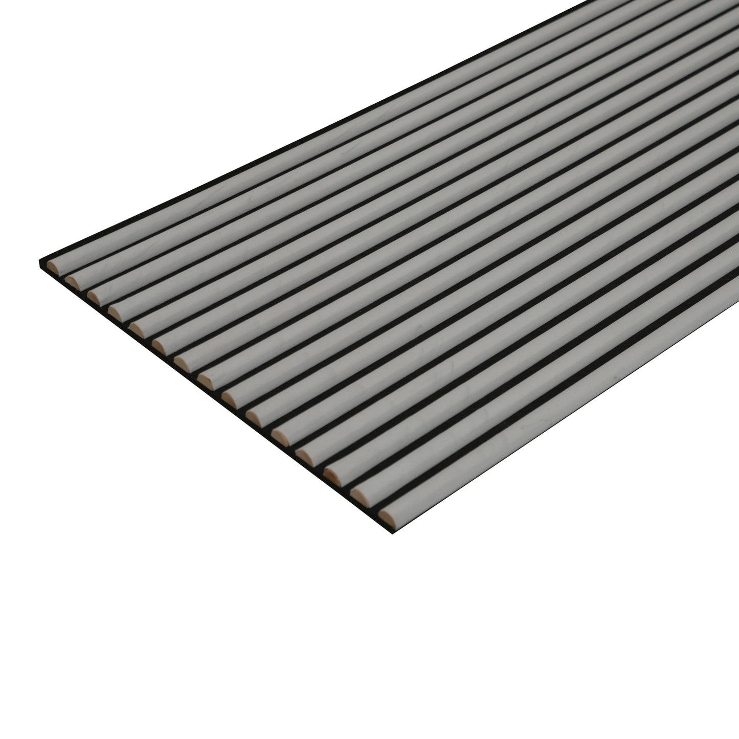 Grey Velour Acoustic Panel Curved Slat - 240x60cm