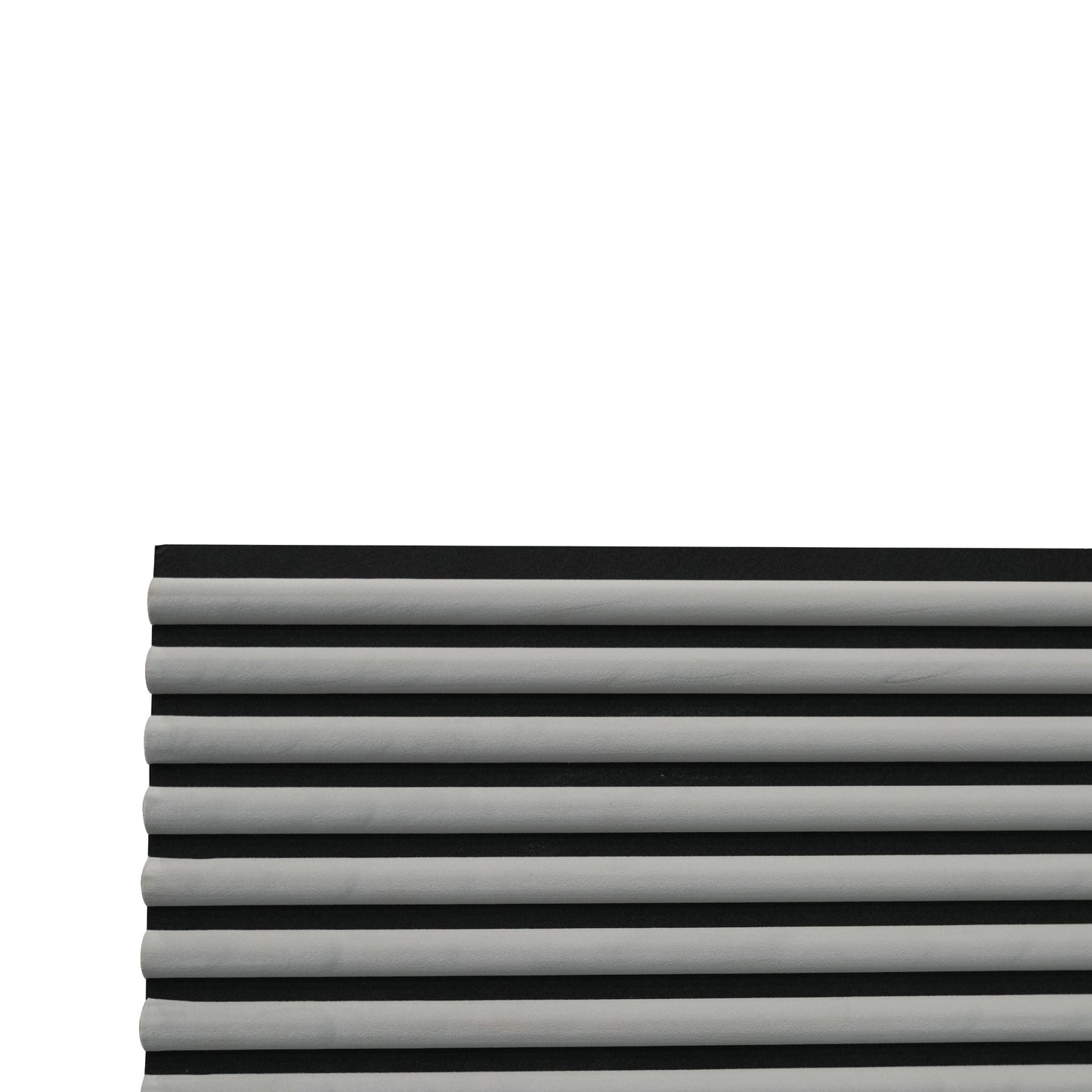 Grey Velour Acoustic Panel Curved Slat Sample