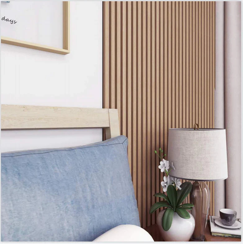 Walnut Acoustic Wood Wall Panel Thin Slat Series 1 - 240/300x60cm